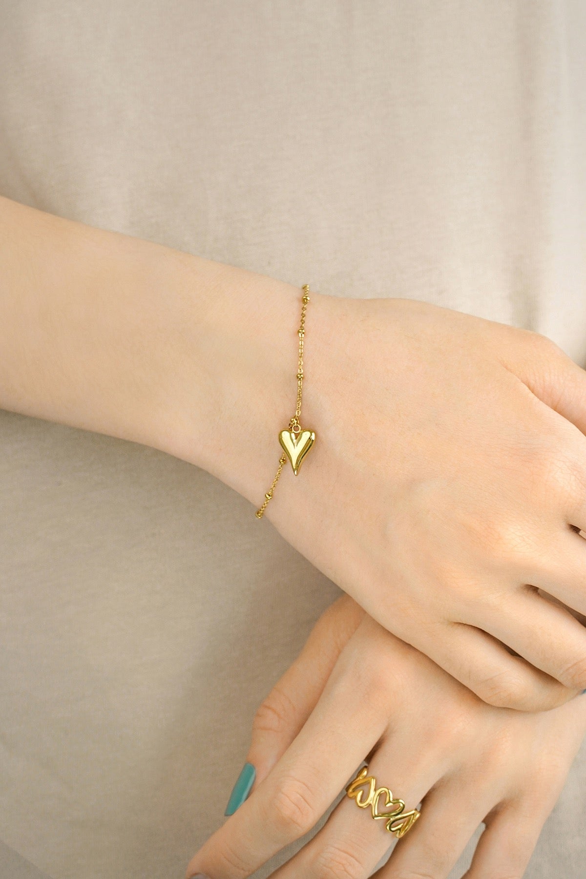 Armband endless love goud -