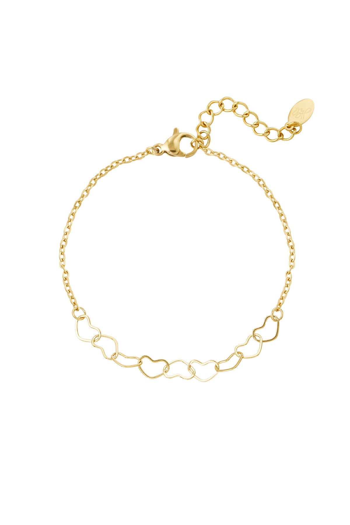 Armband linked hearts -