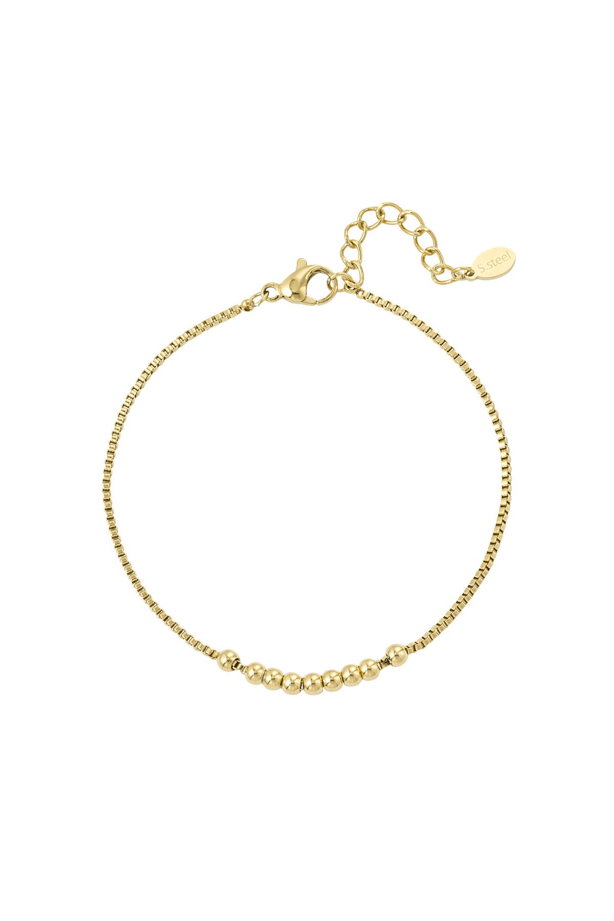 Armband met bolletjes goud -