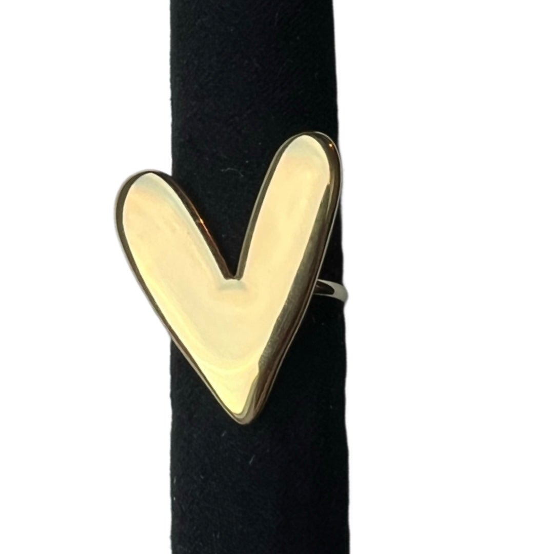 Heart ring goud -