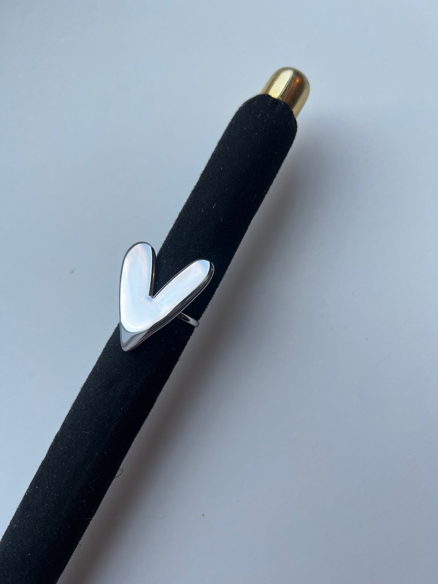 Heart ring zilver -