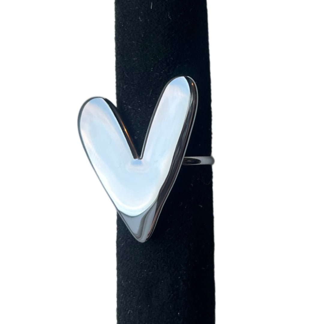 Heart ring zilver -