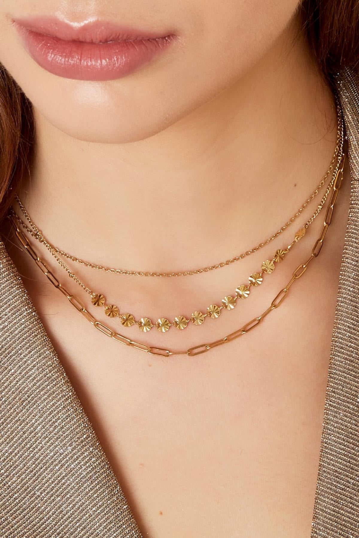 Ketting 3 laags goud -
