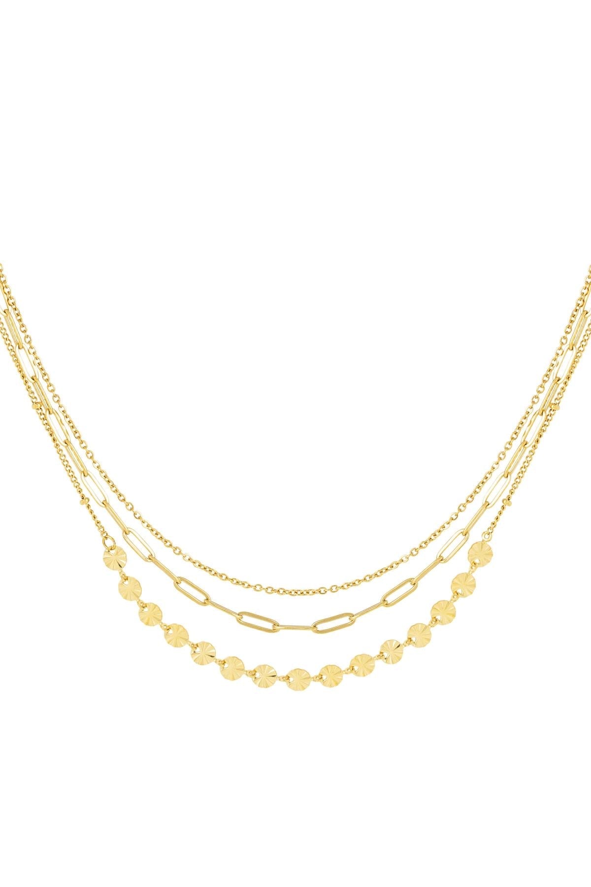 Ketting 3 laags goud -