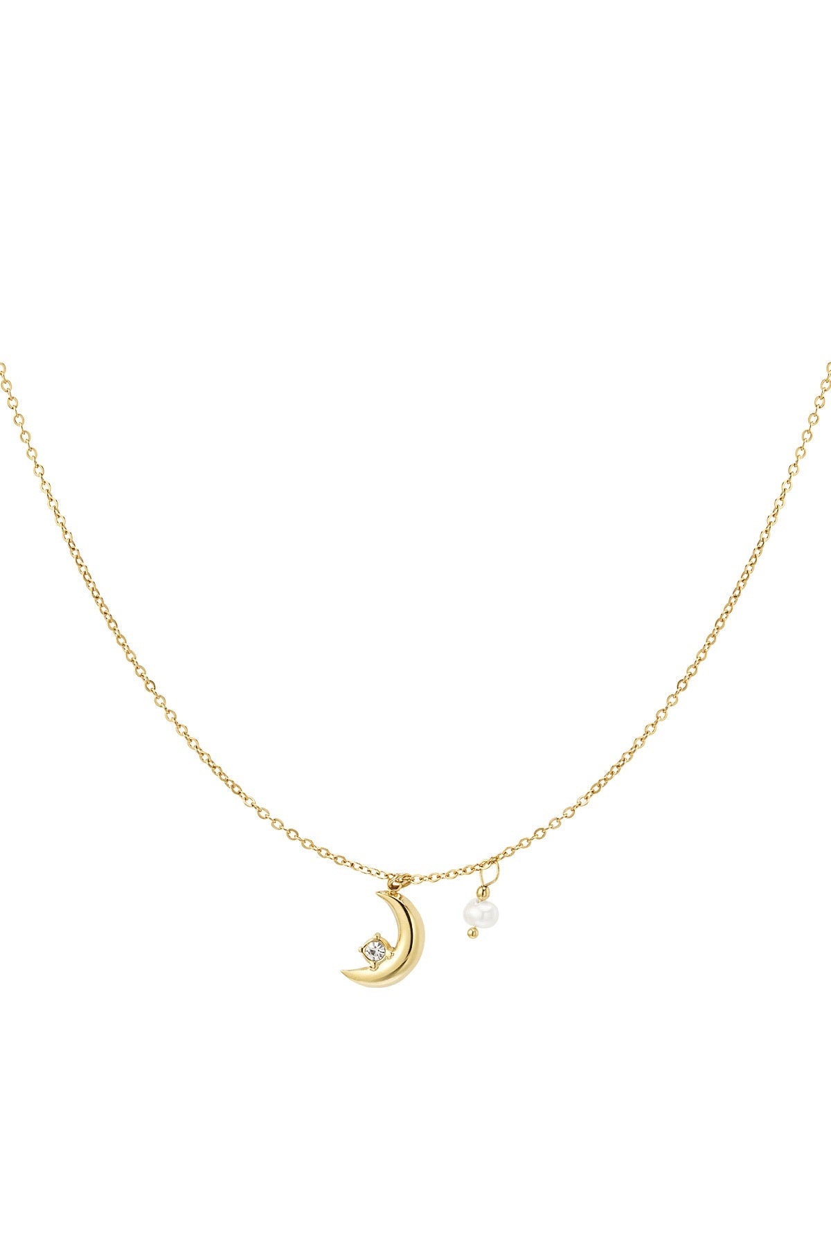 Ketting moonpearl goud -