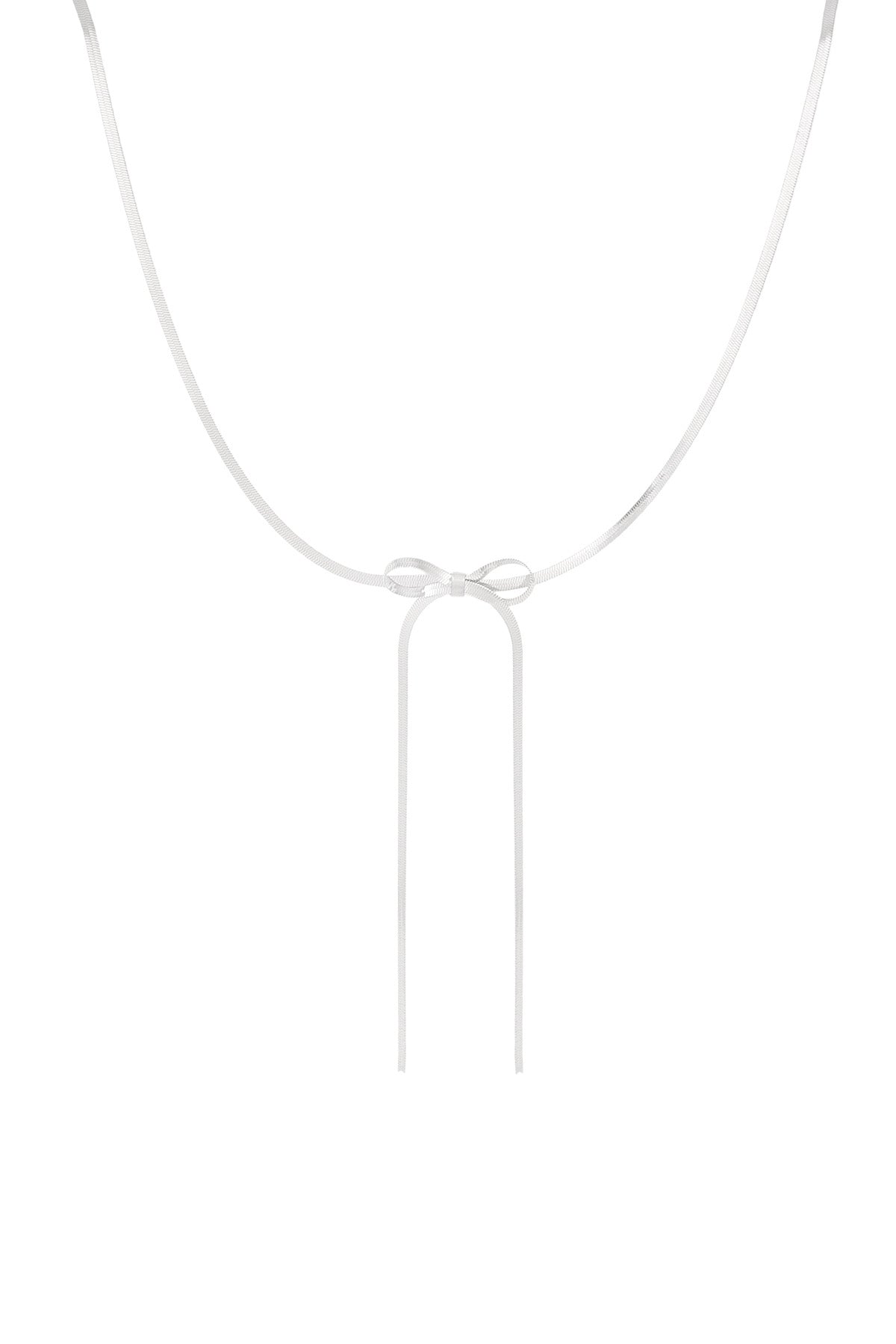 Ketting strik zilver -