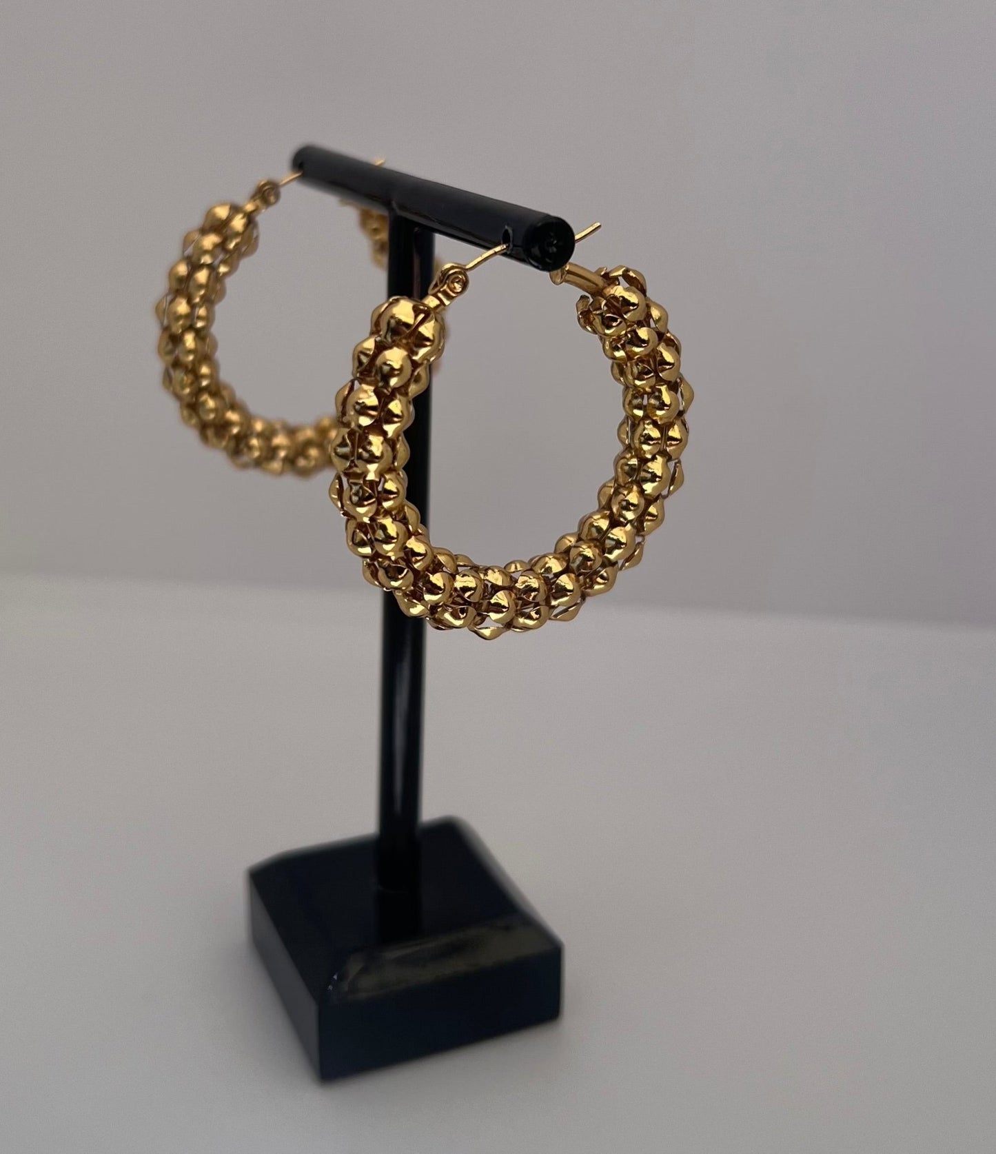 Oorbel hoops goud -