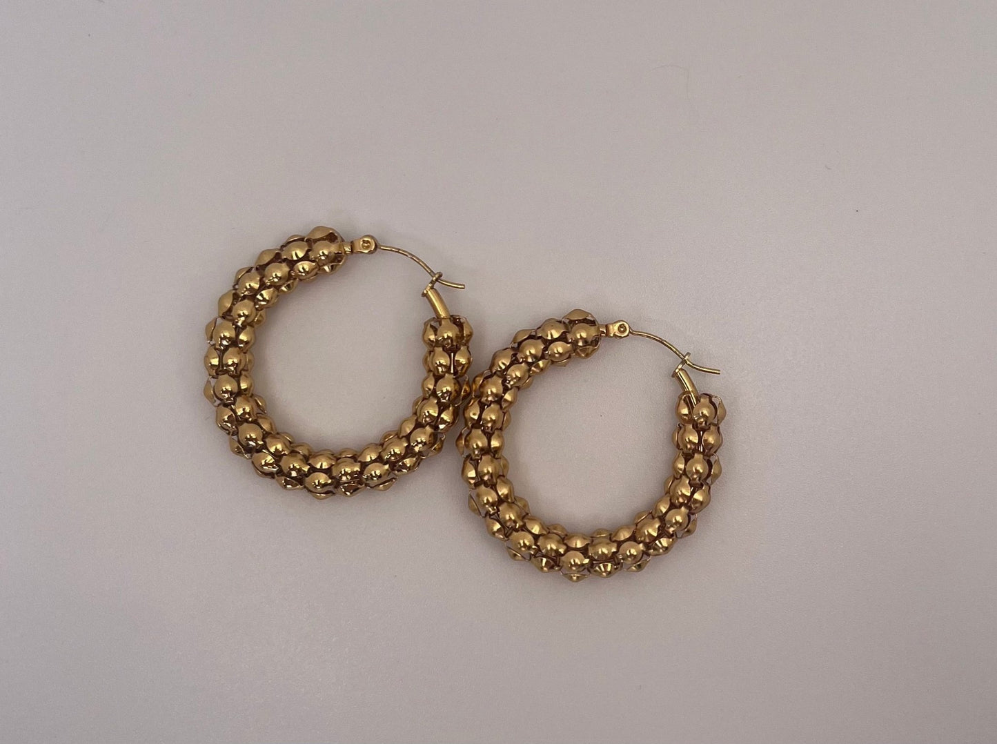 Oorbel hoops goud -