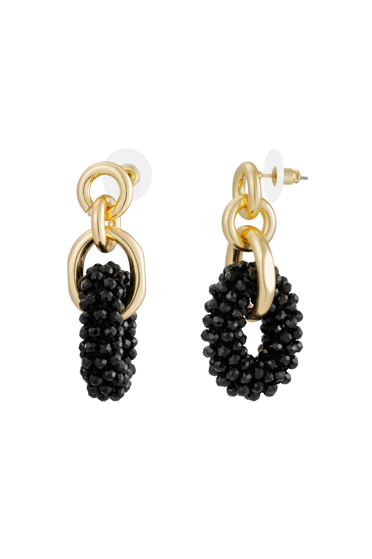 Oorbel luxury zwart -