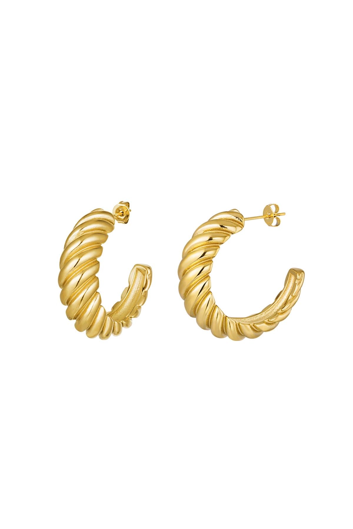 Oorbellen baquette goud -