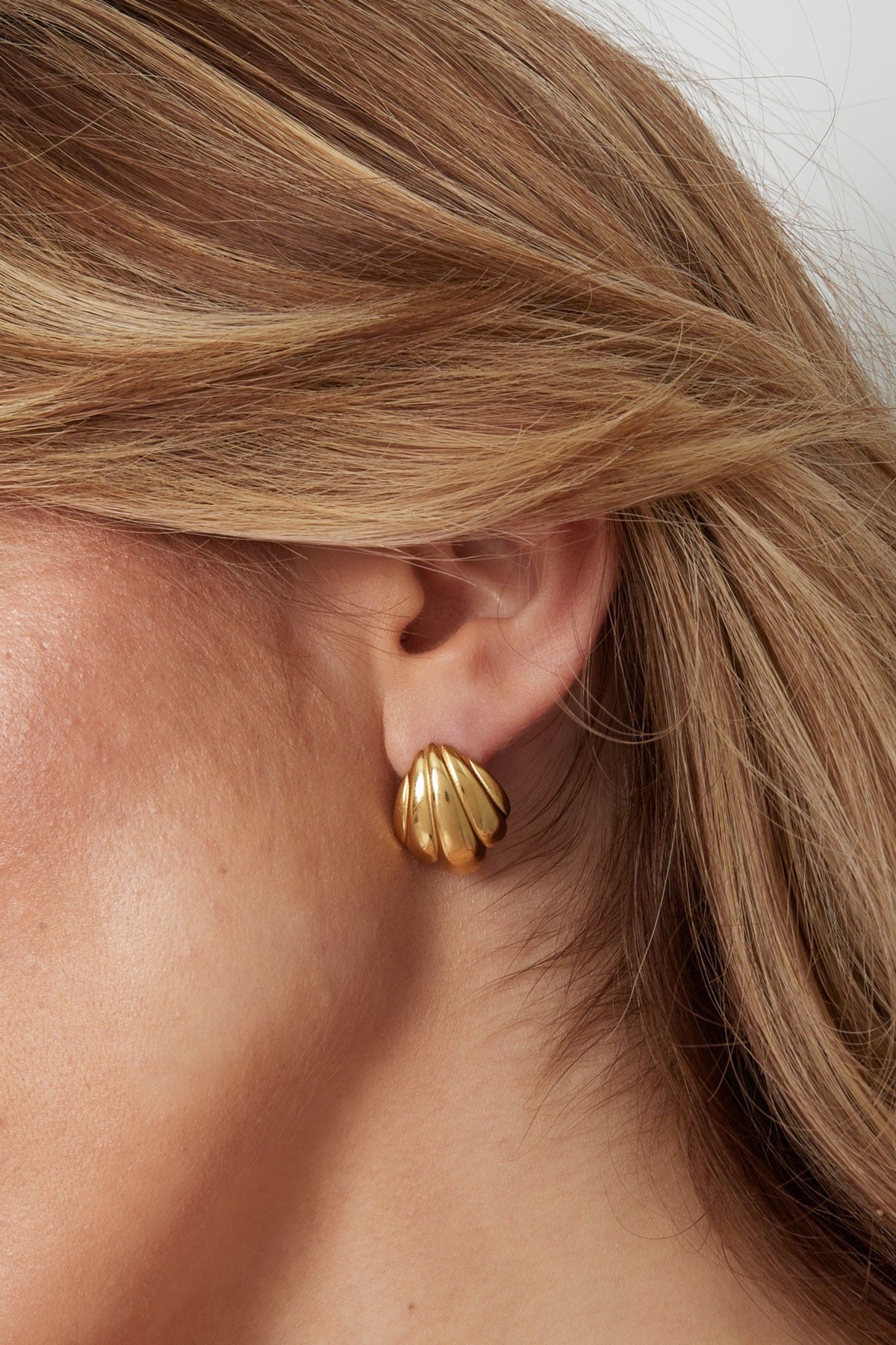 Oorbellen schelp goud -