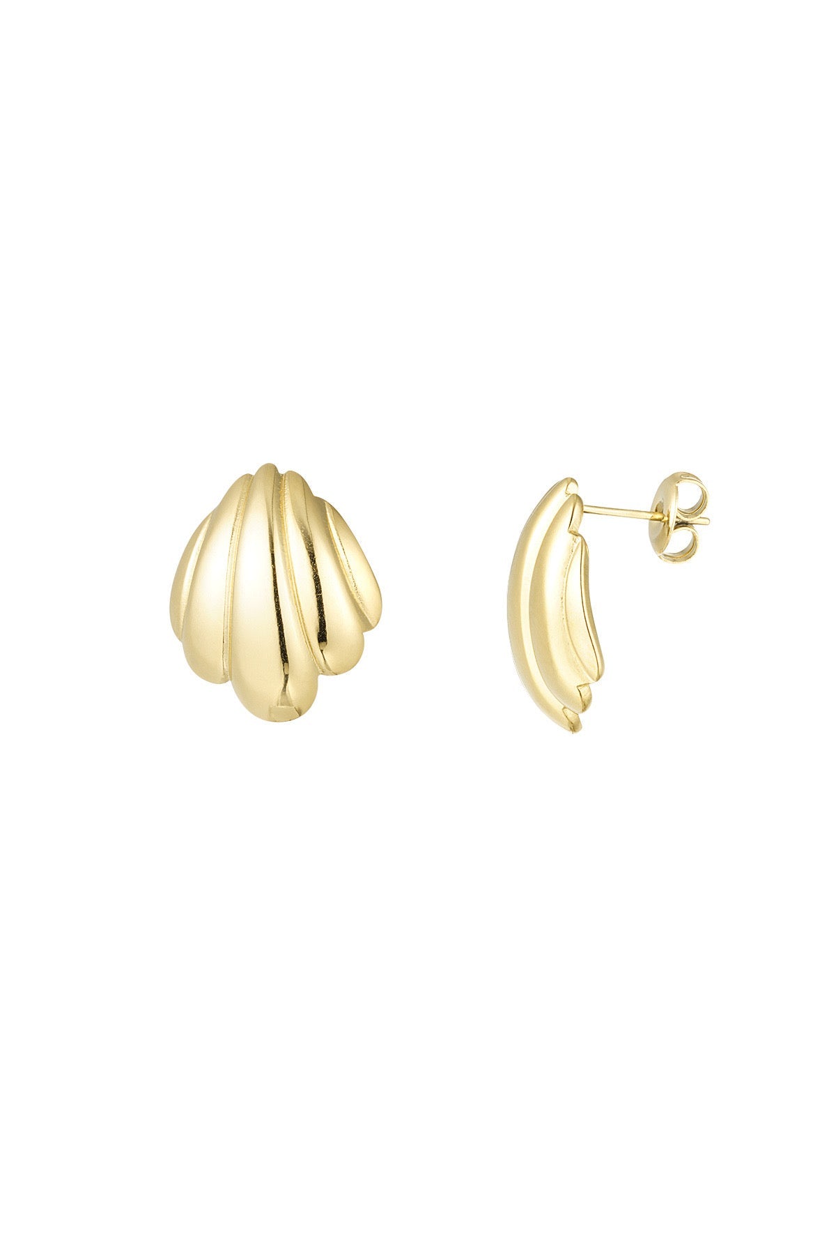 Oorbellen schelp goud -