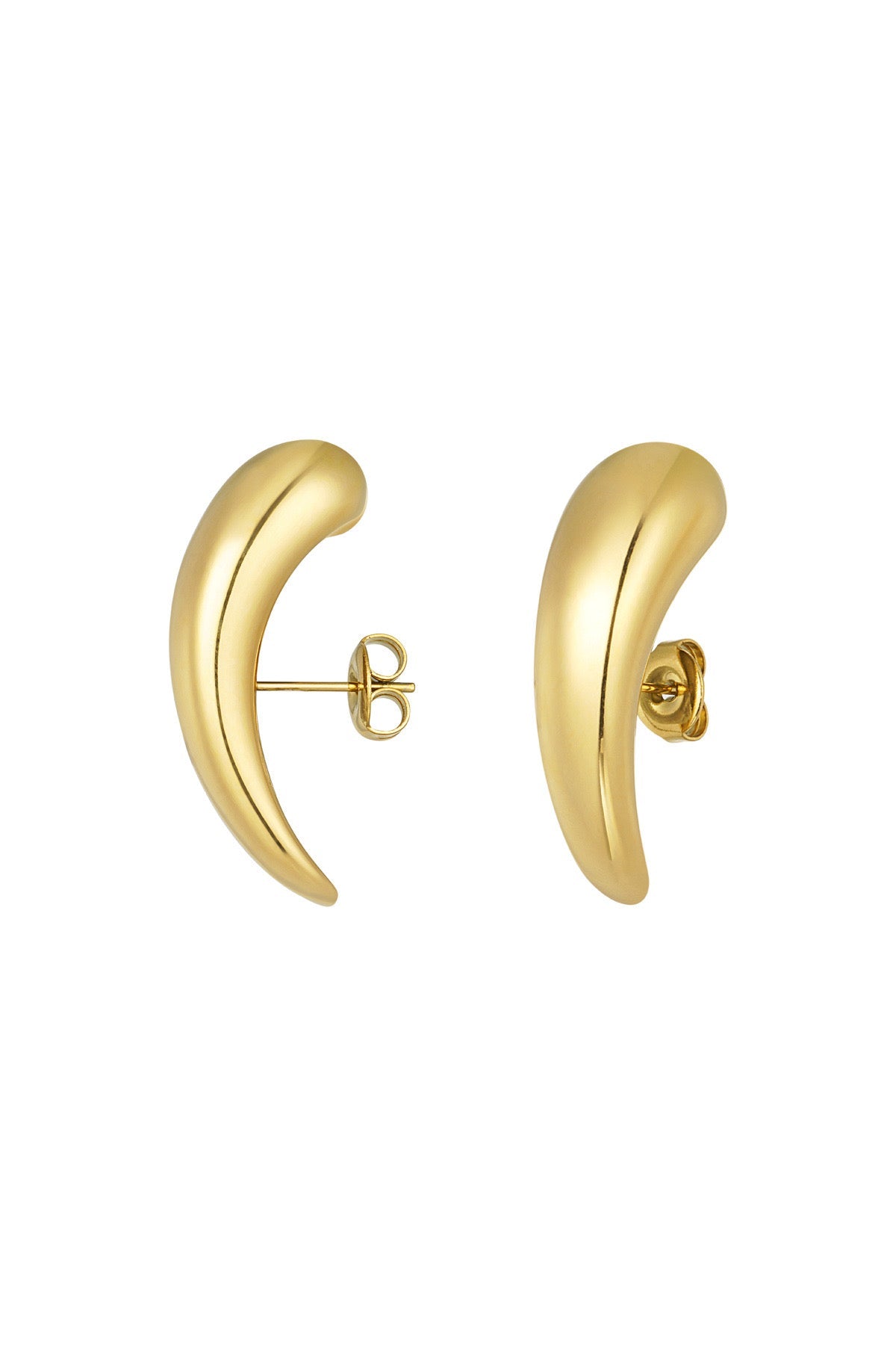 Oorbellen streep goud -