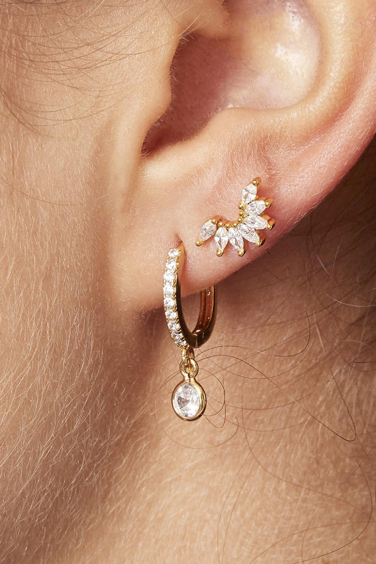 Piercing angel wing goud -