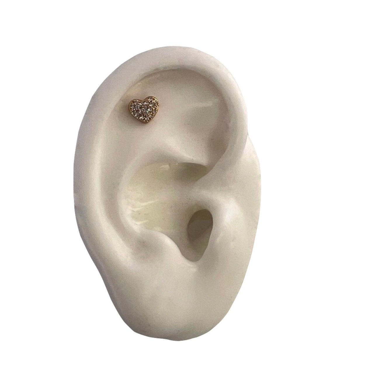 Piercing hart van goud -