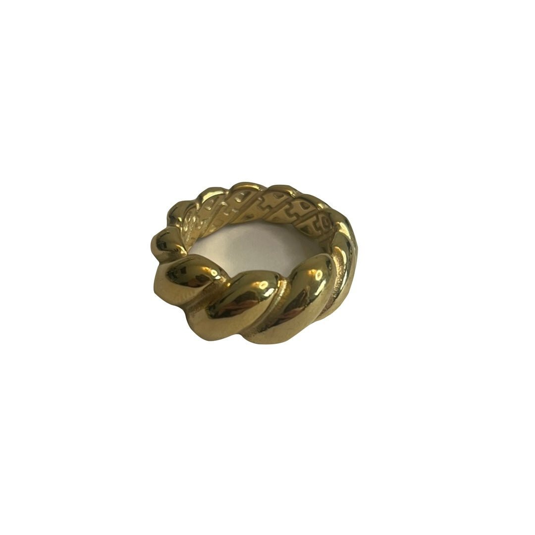 Ring croissant goud -