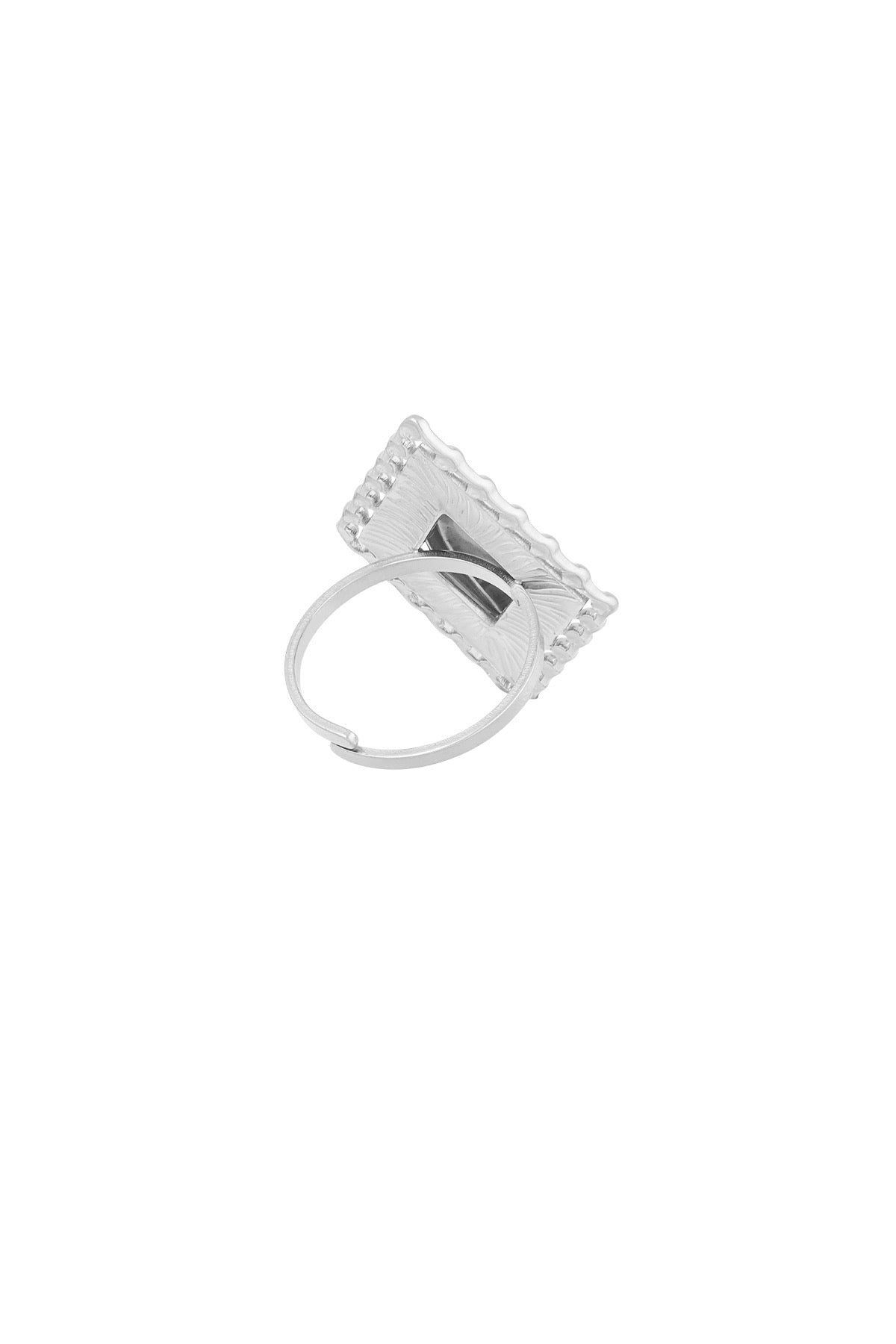 Ring vintage ruit zilver -