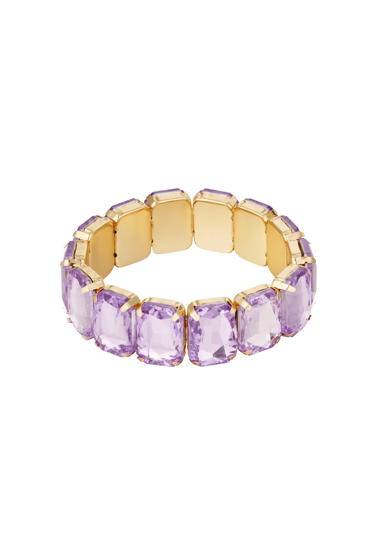 Slavenarmband lila/ goud -