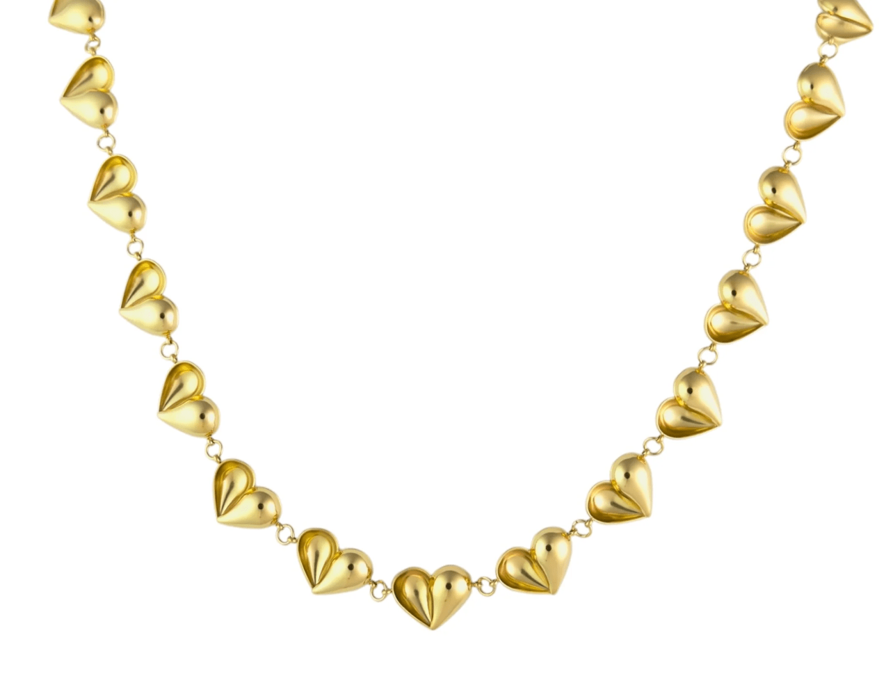 Statement ketting double heart -