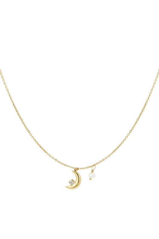 Ketting moonpearl goud - 