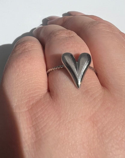 Ring hart van zilver - 